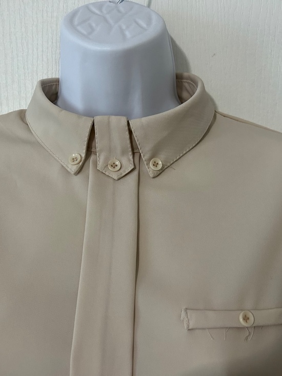 Flower Fairy Tops - Blouse Tab Button Collar Minimalist Equestrian Cute Goth
